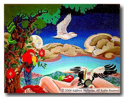 click here to view larger image of Garden of Eden Rug (hand painted canvases)