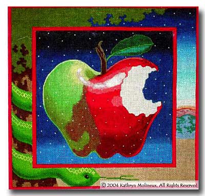 click here to view larger image of Apple Pillow II (hand painted canvases)