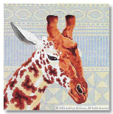 click here to view larger image of Giraffe Pillow (hand painted canvases)