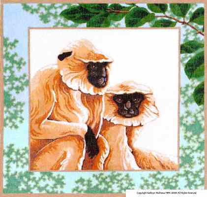click here to view larger image of Langur Monkeys (hand painted canvases)