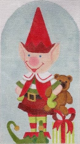 click here to view larger image of Santas Red Elf (hand painted canvases)