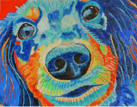 click here to view larger image of Rowdy Pup (hand painted canvases)