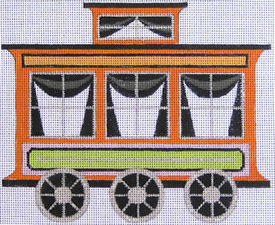 click here to view larger image of Halloween Train Cahearse (hand painted canvases)