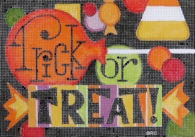 click here to view larger image of Trick Or Treat (hand painted canvases)