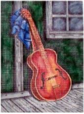 click here to view larger image of Guitar (hand painted canvases)