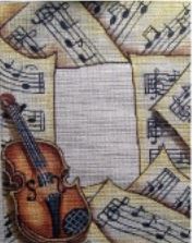 click here to view larger image of Violin Frame (hand painted canvases)