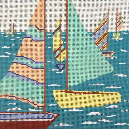 click here to view larger image of Passing Sails (hand painted canvases)