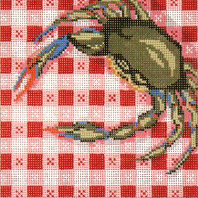 click here to view larger image of Crab on Tablecloth - 18ct (hand painted canvases)