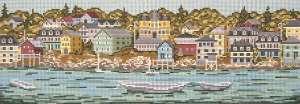 click here to view larger image of Harbor View (hand painted canvases)