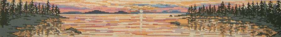 click here to view larger image of Sunset On The Water (hand painted canvases)
