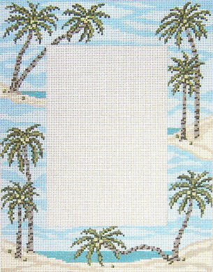 click here to view larger image of Palm Tree Frame (hand painted canvases)
