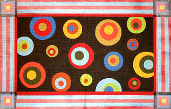 click here to view larger image of Multi Color Circles (hand painted canvases)