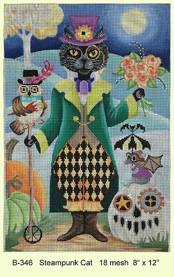 click here to view larger image of Steampunk Cat (hand painted canvases)