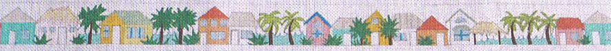 click here to view larger image of Tropical Town Belt (hand painted canvases)
