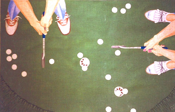 click here to view larger image of Putting Practice Rug (hand painted canvases)