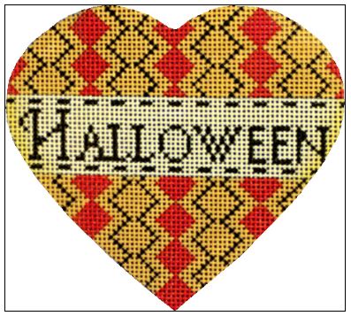 click here to view larger image of Halloween Heart (hand painted canvases)