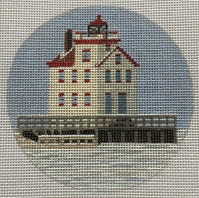 click here to view larger image of Lorain Light Ornament (hand painted canvases)