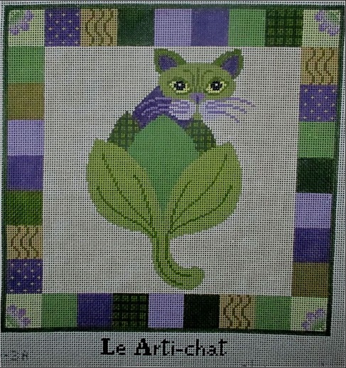 click here to view larger image of Le Arti-chat - 13ct (hand painted canvases)