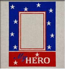 click here to view larger image of My Hero Frame - Red/Blue (hand painted canvases)