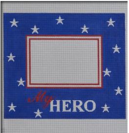 click here to view larger image of My Hero Frame - Blue Stars (hand painted canvases)