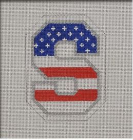 click here to view larger image of Patriotic S (hand painted canvases)