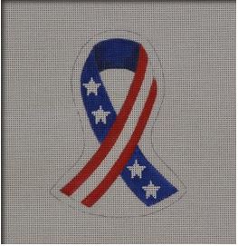 click here to view larger image of Patriotic Ribbon (hand painted canvases)