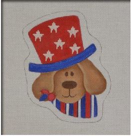 click here to view larger image of Patriotic Pup (hand painted canvases)