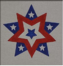 click here to view larger image of Double Star (hand painted canvases)