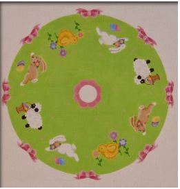 click here to view larger image of Easter Tree Skirt (hand painted canvases)