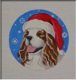 click here to view larger image of Cavalier Santa Ornament (hand painted canvases)