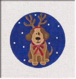 click here to view larger image of Reindeer Pup Ornament (hand painted canvases)