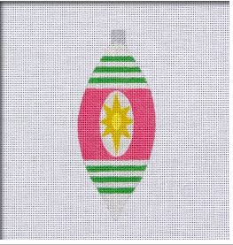 click here to view larger image of Retro Brite Wide Teardrop Ornament (hand painted canvases)