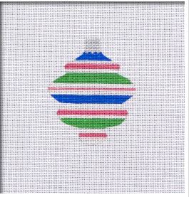 click here to view larger image of Retro Brite Spindle 4 Ornament (hand painted canvases)