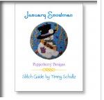 click here to view larger image of Snowman Of The Month January Stitch Guide (books)