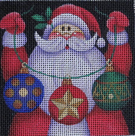 click here to view larger image of Santa Ornament 2 (hand painted canvases)