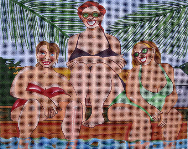 click here to view larger image of Palm Three (hand painted canvases)