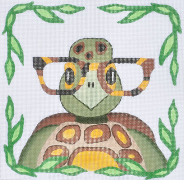 click here to view larger image of Turtle w/Glasses (hand painted canvases)