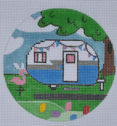 click here to view larger image of Easter Campervan Round (hand painted canvases)