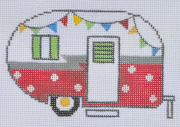 click here to view larger image of Red Campervan (hand painted canvases)