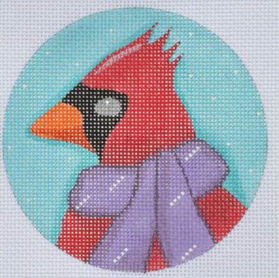 click here to view larger image of Cardinal Ornament (hand painted canvases)