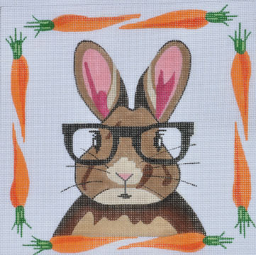 click here to view larger image of Rabbit w/Glasses (hand painted canvases)
