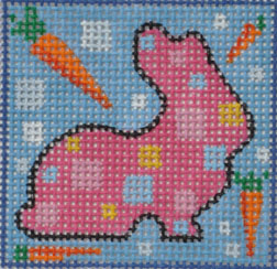 click here to view larger image of Pocket Project Checkered Bunny (hand painted canvases)