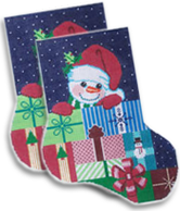 click here to view larger image of All Ready For Christmas Big Sock (hand painted canvases)