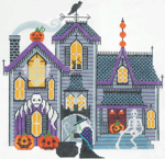 click here to view larger image of Halloween Manor (hand painted canvases)