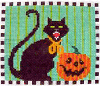 click here to view larger image of Halloween Black Cat (hand painted canvases)