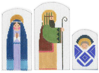 click here to view larger image of Holy Family - Set of 3 (hand painted canvases)