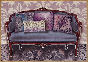 click here to view larger image of Purple Couch (hand painted canvases)