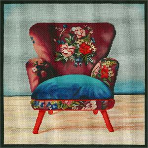click here to view larger image of Boho Mauve Chair (hand painted canvases)