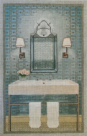 click here to view larger image of Modern Bathroom (hand painted canvases)