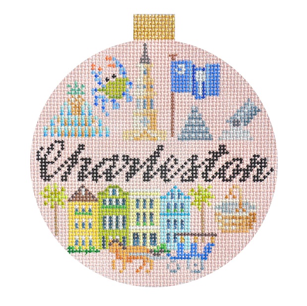 click here to view larger image of Travel Round - Charleston (hand painted canvases)